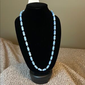 Blue Clouds Beaded Necklace New